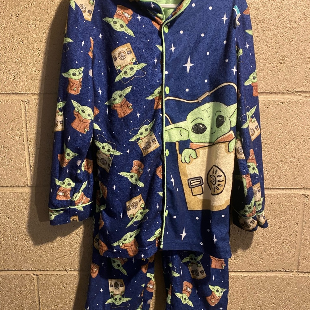 Star Wars Kids Pajama Set - Navy with Green Baby Yoda
